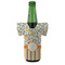 Swirls, Floral & Stripes Jersey Bottle Cooler - FRONT (on bottle)