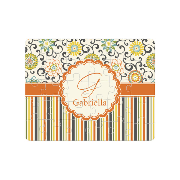 Custom Swirls, Floral & Stripes 30 pc Jigsaw Puzzle (Personalized)