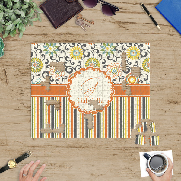 Swirls, Floral & Stripes Jigsaw Puzzle 500 Piece - In Context