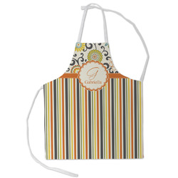 Swirls, Floral & Stripes Kid's Apron - Small (Personalized)