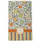 Swirls, Floral & Stripes Kitchen Towel - Poly Cotton - Full Front