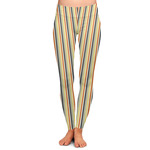 Swirls, Floral & Stripes Ladies Leggings - Extra Large