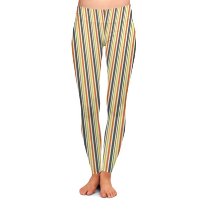 Swirls, Floral & Stripes Ladies Leggings (Personalized)