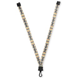 Swirls, Floral & Stripes Lanyard (Personalized)