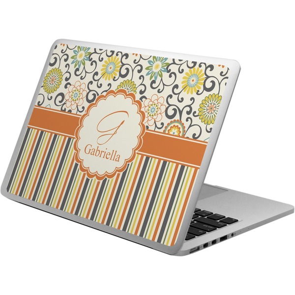 Custom Swirls, Floral & Stripes Laptop Skin - Custom Sized (Personalized)