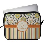 Swirls, Floral & Stripes Laptop Sleeve / Case (Personalized)