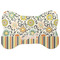 Swirls, Floral & Stripes Bone Shaped Dog Food Mat (Personalized)