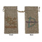 Swirls, Floral & Stripes Large Burlap Gift Bags - Front & Back