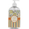Swirls, Floral & Stripes Plastic Soap / Lotion Dispenser (16 oz - Large - White) (Personalized)