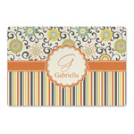 Swirls, Floral & Stripes Large Rectangle Car Magnet (Personalized)