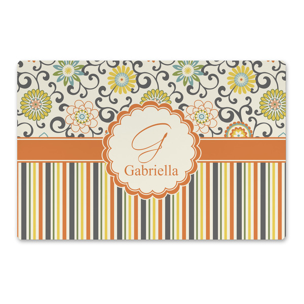 Custom Swirls, Floral & Stripes Large Rectangle Car Magnet (Personalized)