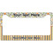 Swirls, Floral & Stripes License Plate Frame - Style B (Personalized)