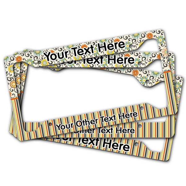 Swirls, Floral & Stripes License Plate Frames - (PARENT MAIN)