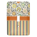 Swirls, Floral & Stripes Light Switch Cover (Single Toggle)