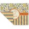 Swirls, Floral & Stripes Double-Sided Linen Placemat - Single w/ Name and Initial