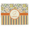 Swirls, Floral & Stripes Single-Sided Linen Placemat - Single w/ Name and Initial