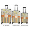 Swirls, Floral & Stripes Luggage Bags all sizes - With Handle