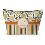 Swirls, Floral & Stripes Makeup Bag (Personalized)