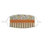 Swirls, Floral & Stripes Kid's Cloth Face Mask - Standard