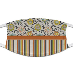 Swirls, Floral & Stripes Cloth Face Mask (T-Shirt Fabric)