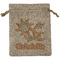 Swirls, Floral & Stripes Burlap Gift Bag (Personalized)