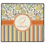 Swirls, Floral & Stripes XL Gaming Mouse Pad - 18" x 16" (Personalized)
