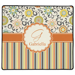 Swirls, Floral & Stripes XL Gaming Mouse Pad - 18" x 16" (Personalized)