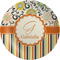 Swirls, Floral & Stripes Melamine Salad Plate - 8" (Personalized)