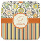 Swirls, Floral & Stripes Memory Foam Bath Mat - 48"x48" (Personalized)
