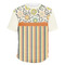 Swirls, Floral & Stripes Men's Crew T-Shirt - Large