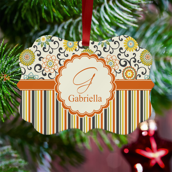 Swirls, Floral & Stripes Metal Benilux Ornament - Lifestyle
