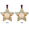 Swirls, Floral & Stripes Metal Star Ornament - Front and Back