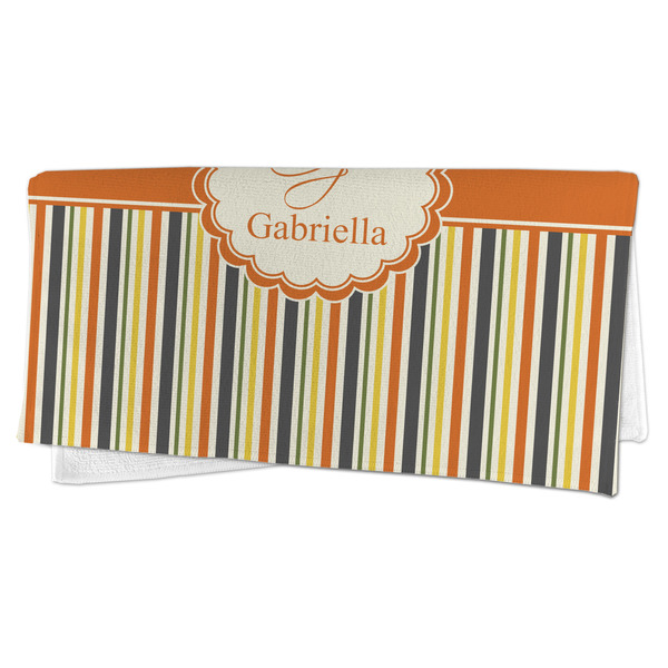 Swirls, Floral & Stripes Microfiber Dish Rag - FOLDED (half)
