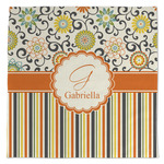Swirls, Floral & Stripes Microfiber Dish Towel (Personalized)