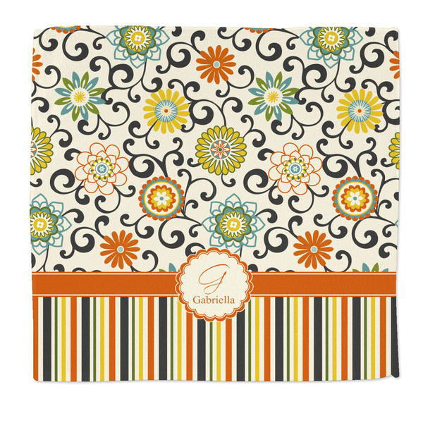 Custom Swirls, Floral & Stripes Microfiber Dish Rag (Personalized)
