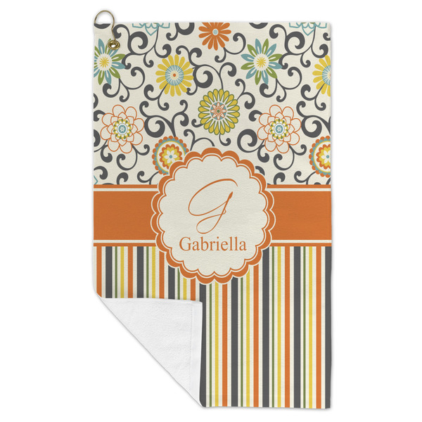 Swirls, Floral & Stripes Microfiber Golf Towels - FOLD