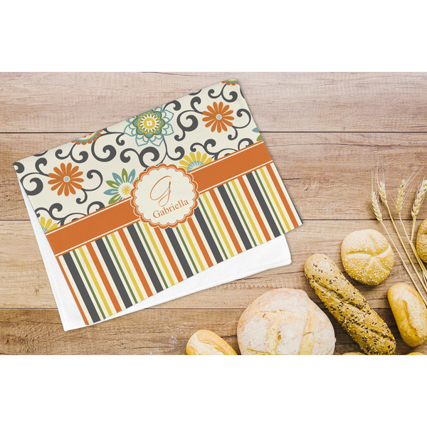 Swirls, Floral & Stripes Microfiber Kitchen Towel - LIFESTYLE