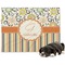 Swirls, Floral & Stripes Dog Blanket - Large (Personalized)