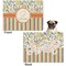 Swirls, Floral & Stripes Microfleece Dog Blanket - Regular - Front & Back