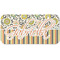 Swirls, Floral & Stripes Mini Bicycle License Plate - Two Holes