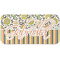 Swirls, Floral & Stripes Mini/Bicycle License Plate (2 Holes) (Personalized)