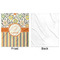 Swirls, Floral & Stripes Minky Blanket - 50"x60" - Single Sided - Front & Back