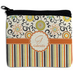 Swirls, Floral & Stripes Rectangular Coin Purse (Personalized)