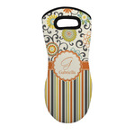 Swirls, Floral & Stripes Neoprene Oven Mitt w/ Name and Initial