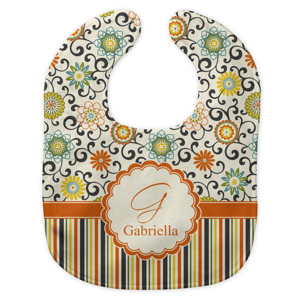 Swirls, Floral & Stripes New Bib Flat Approval
