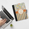 Swirls, Floral & Stripes Notebook Padfolio - LIFESTYLE (large)