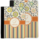 Swirls, Floral & Stripes Notebook Padfolio w/ Name and Initial