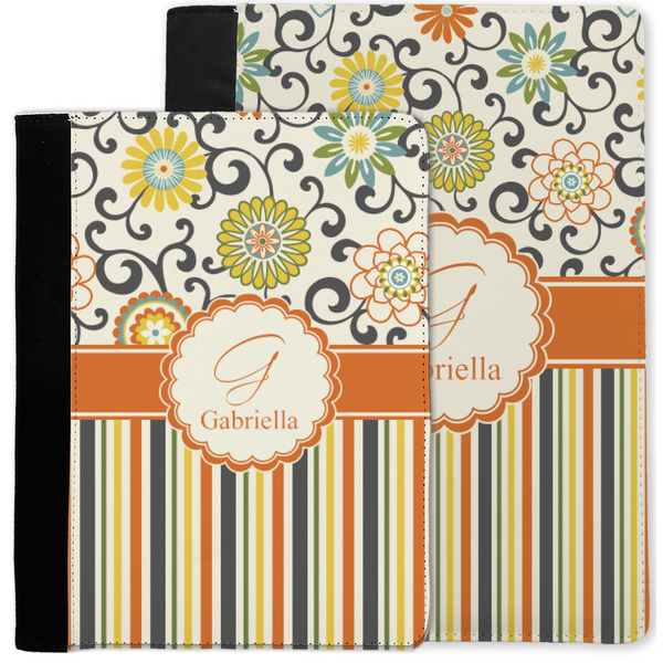 Swirls, Floral & Stripes Notebook Padfolio - MAIN