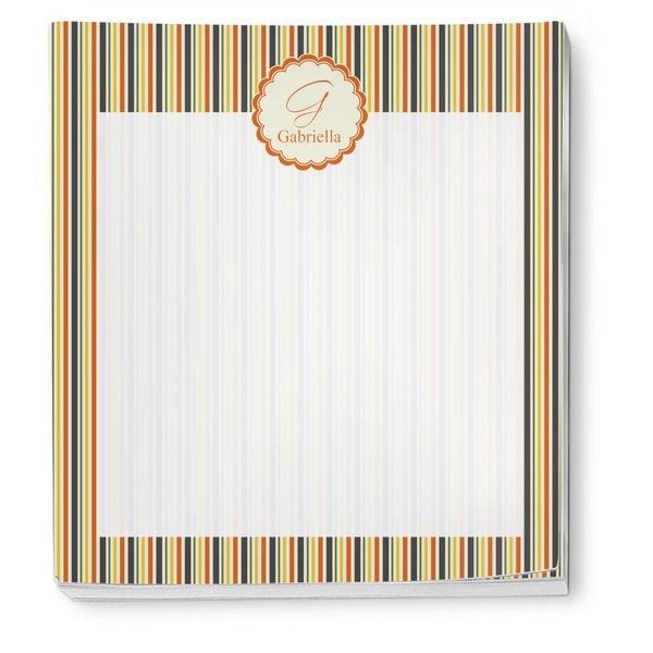 Swirls, Floral & Stripes Notepad - Apvl