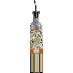 Swirls, Floral & Stripes Oil Dispenser Bottle (Personalized)